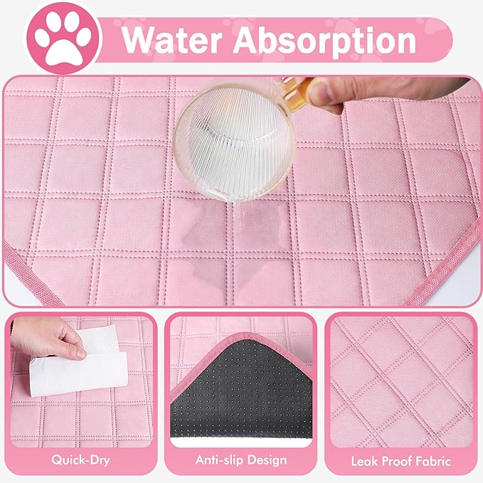 Dog Cat Playpen, Puppy Pet Playpen Indoor for Dog Crate Tent Cage Outdoor, Portable Pop Up Dogs Enclosure Kennel with Carrying Case for Dogs/Cats/Rabbits (Pink with Pad, Medium)