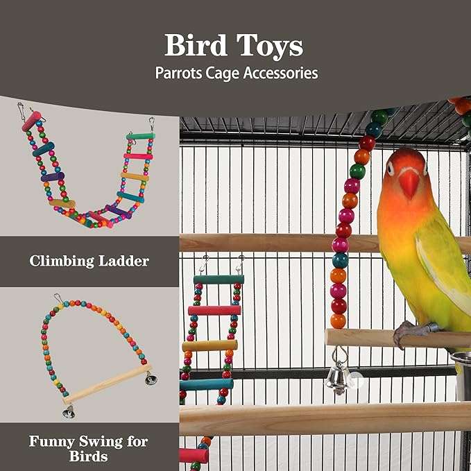 69-inch Large Bird Cages for Parrots,Large Parrot Cages for Large Birds, Flight Cage for Birds,Large Parakeet Cage with Birdcage Cover for African Grey,Quaker,Cockatiel,Green Cheek Conure