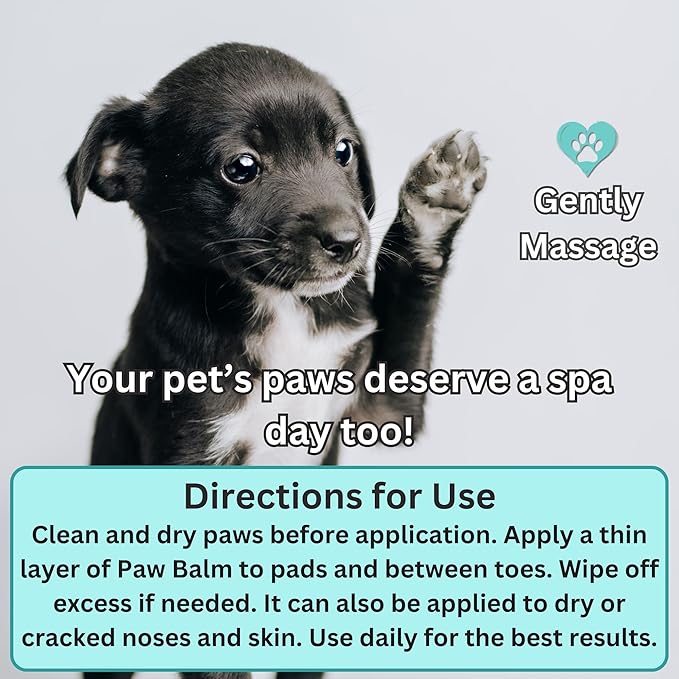 Lick-Safe Organic Paw & Nose Balm for Dogs, Cats – All-Natural, Hypoallergenic – Heals, Protects & Restores Dry, Cracked Paws, Snouts & Elbows – Aloe, Avocado Oil, Beeswax 1.75 oz - (2 Pack)