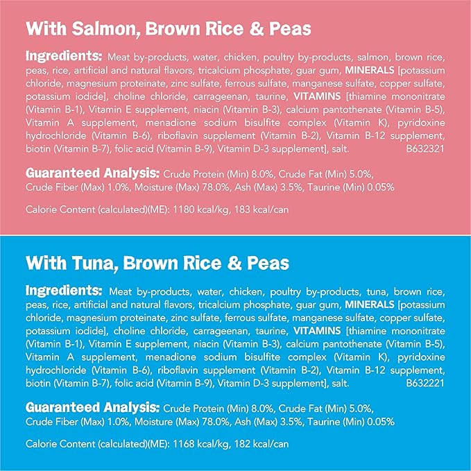 Friskies Purina Ocean Favorites Wet Cat Food Pate and Meaty Bits Variety Pack with Salmon and Tuna - 5.5 oz. Cans,(Pack of 48)