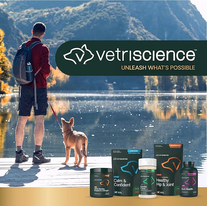 VetriScience Dental Care Powder for Dogs & Cats – Helps Reduce Plaque & Tartar Buildup, Support Clean Teeth & Fresher Breath, Clinically Tested, Vet-Formulated Oral Care Supplement, 4.2 oz