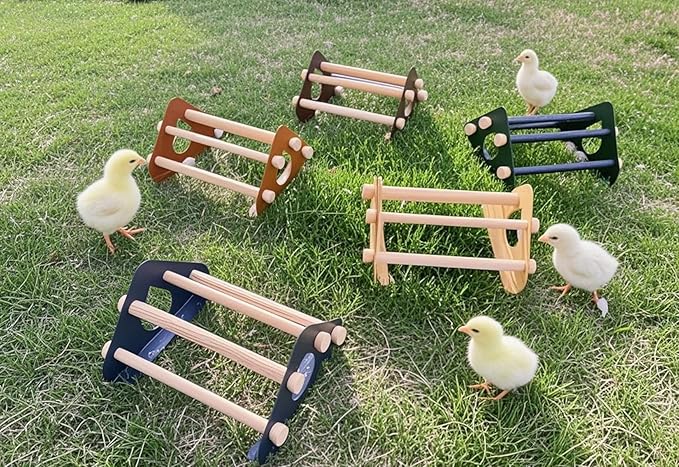 Baby Chick Playpen and Perch with Roosting Bars for coop and brooder, Brooder Box for Chick Fence, Portable Small Animals Playpen Cage Tent Black (Black, Chick Playpen + Perch)