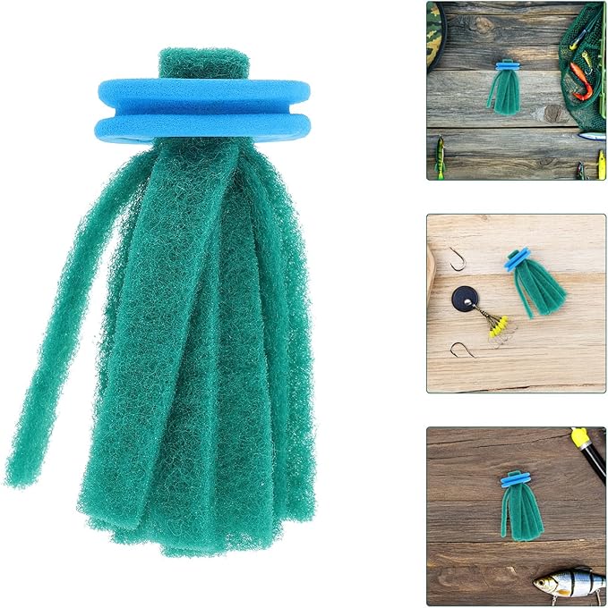 Homoyoyo10Pcs Fish Egg Collector Spawning Mop, Replacement Breeder Mop Floating Aquarium Breeding Tool for Betta Guppy Killifish Egg Laying Species Fish Tank Aquarium Fry Hiding Decorations Green