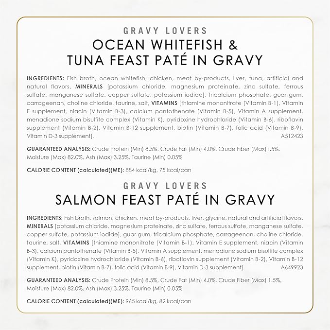 Fancy Feast Purina Gravy Lovers Variety Pack Feast Pate in Wet Cat Food Gravy - 4.5 lb. Boxes, 1 Count (Pack of 48)