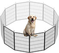 SunsGrove Dog Playpen Outdoor, Heavy Duty 40 Inch 4 Panels Play Pen for Medium and Large Dogs, Free and Safe Play Dog Fence, Black