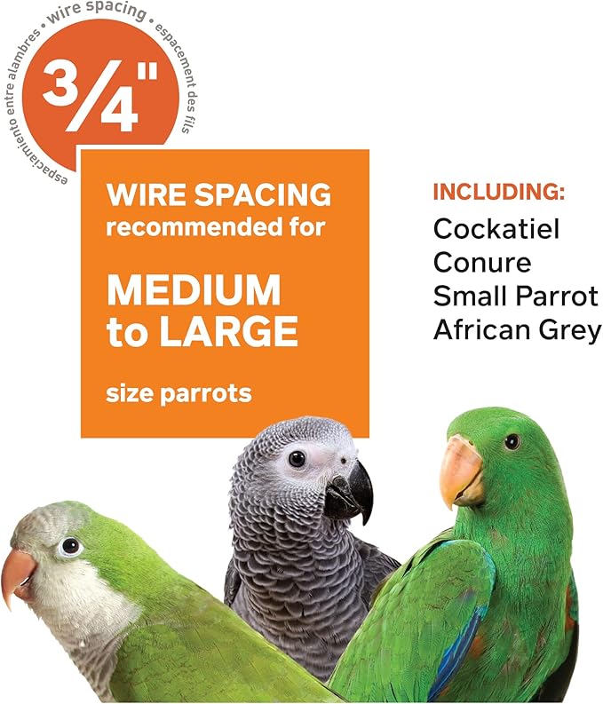 Prevue Pet Products 34512 Dometop Bird Cage, Small, Chalk White