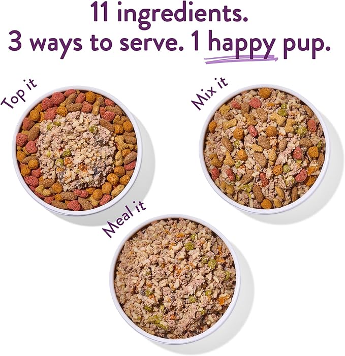 Portland Pet Food Company Fresh Dog Food Pouches - Human-Grade Toppers Wet Pet Meal & Mixers - Gluten-Free Limited Ingredient Winnie's Lamb N' Rice - Large & Small Breed Puppy & Senior Dogs - 5 Pack