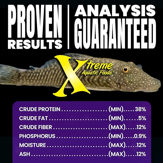 Xtreme Scrapers Wafers - Premium 14mm Fast-Sinking Fish Food – Nutrient & Cellulose Rich Ideal for Nocturnal Feeders, Catfish, Plecostomus Species, and Loaches – USA Farm Grown (2oz)