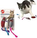 SPOT Burlap Mice Cat Toys, Interactive & Durable Catnip Toys for Indoor Cats & Kittens, Perfect for Hunting & Play, 3-Inch, Assorted Colors, 3 Pieces