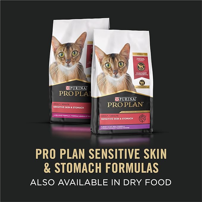 Purina Pro Plan Sensitive Skin and Stomach Wet Cat Food,Sensitive Skin and Stomach Duck Entree - 3 oz. Pull-Top Cans,(Pack of 48)