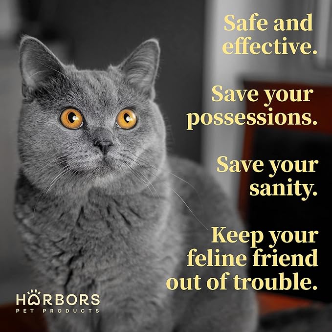Harbor's Pet Products Harbors Cat Scratch and Chewing Deterrent Spray - 8 oz / 236 ml | Formulated with Essential Oils | 100% Satisfied or Return
