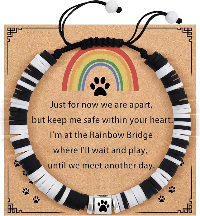 Dog Memorial Gifts for Loss of Dog, Pet Memorial Gift for Dogs, Bracelet for Women Men Who Loss of Beloved Dogs Cat Furry Friend