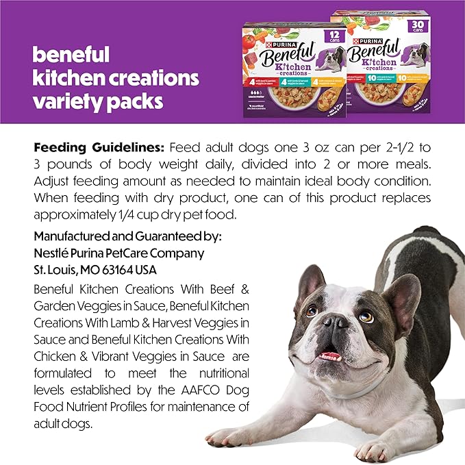 Purina Beneful Wet Dog Food Variety Pack, Medleys Tuscan, Romana & Mediterranean Style - (2 Packs of 12) 3 oz. Cans
