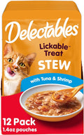 Hartz Delectables Stew Lickable Wet Cat Treats for Adult & Senior Cats, Tuna & Shrimp, 12 Count, 1.4 Ounce (Pack of 12)