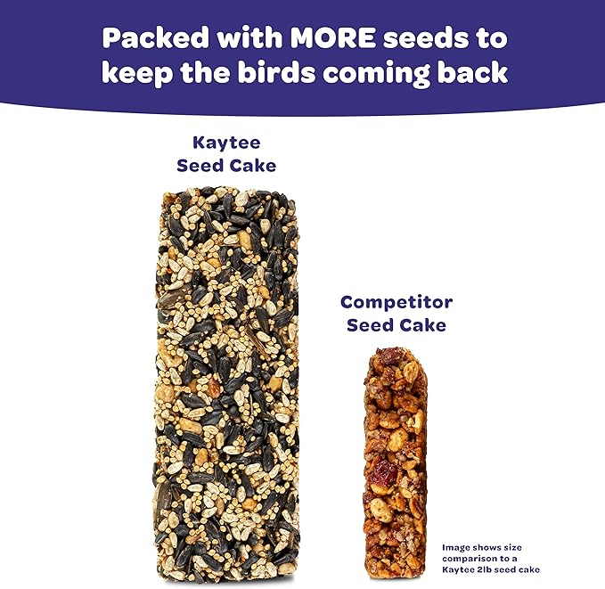Kaytee Woodpecker Seed Cake, Wild Bird Food, 1.85 Pounds, 4 Count