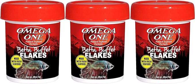 Omega One Betta Buffet Flakes 0.28oz (3 Pack)