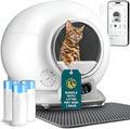 Petcove – Automatic Self Cleaning Litter Box – PurrTek Smart Automatic Litter Box for Multi-Cat Homes with Smart App Control (5GHz Wi-Fi), Triple Odor Control Quiet Operation & Advanced Safety Sensors