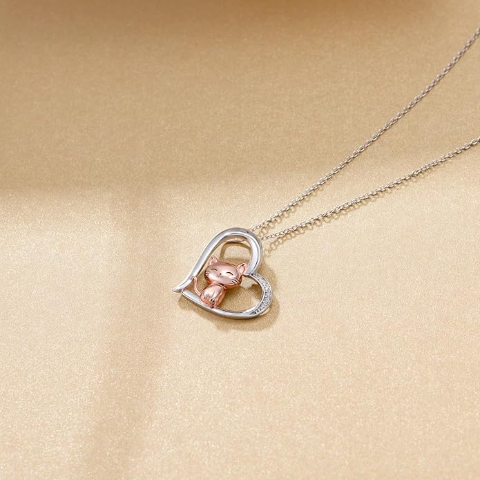 KZX Cat/Dog/Phoenix/Eagle/Whale/Shark/Puffin/Starfish/Chicken/Butterfly/Owl/Bee/Frog/Seahorse Necklace Sterling Silver Animal Pendant Jewelry Gift for Women