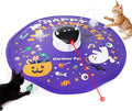 Gardner Pet Cat Laser Toys,USB Chargeable 5 in1 Hide and Seek Automatic Interactive Toy,Moving LED Red Dot&Ambush Feather Play,Track Balls,Kitten Exercise Toy for Indoor Cats 24 Inch Cover,Purple