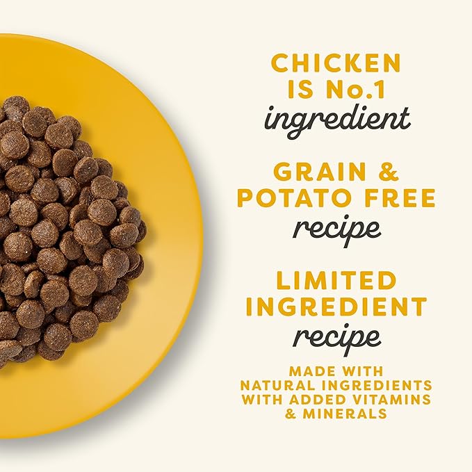 Applaws Complete Dry Cat Food, Grain-Free, Limited and Natural Ingredients, Added Vitamins & Minerals, High Protein, Supports Digestion, Chicken Recipe (4 Pound Bag)