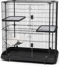 Prevue Pet Products Deluxe Cat Home With 3 Levels, Black , 39 LBS