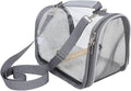 IMIKEYA Portable Bird Carrier Cage for Travel Small Gray Compact Bird Travel Cage with Wooden Perch for Parakeets Parrots and Lizards
