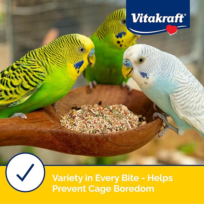 Vitakraft Menu Premium Parakeet Food - Vitamin-Fortified - Daily Pet Bird Food, 2.5 pounds