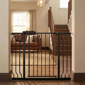 Walk Through Baby Gate 29-43.5 Inch Wide Large Baby Gate for Stairs Tension Pet Dog Gates Indoor for Doorways No Drilling Pressure Mounted Pet Gates for Kids