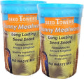 Wildlife Sciences Songbird Treats Seed Tower 2 Packs | Bundle of 2 | 1.5-2 lb Seed Log Towers for Wild Birds (Sunny Mealworm)