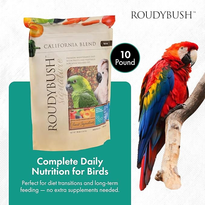 RoudyBush California Blend for Birds Medium 10 Lbs (210MDCB)
