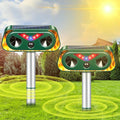 2026 Solar Ultrasonic Animal Repellent Outdoor Cat Squirrel Racoon Fortress Pro with Flashing Lights & Motion Sensor Animal Deterrent Devices for Deer, Rabbit, Fox, Skunk Repellent for Yard Garden