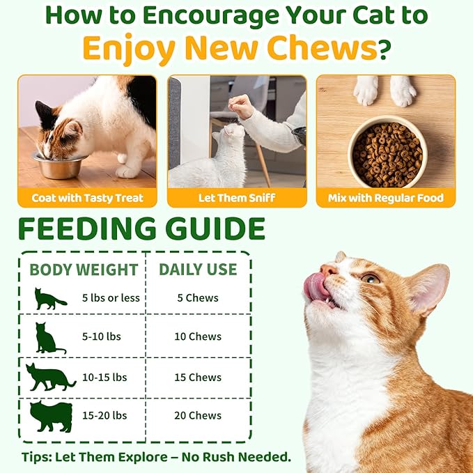 Flea and Tick Prevention for Cats, 500 Cat Flea Treatment with Probiotics Chewables, Crunchy & Creamy Treats Natural Oral Flea Supplement with Skin & Coat, Digestive Support - Chicken, Krill Flavor