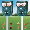 Solar Ultrasonic Animal Repellent Outdoor, Cat Squirrel Raccoon Dog Deer Repellent Device with Motion Detection, IP66 Waterproof Mouse Skunk Rodent Deterrent