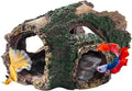 Resin Tree Trunk Aquarium Hideout Decoration, Driftwood Betta Fish Tank Cave, Non Toxic Safe Aquarium Ornament Decorations for Shrimp, Reptile Terrarium Cave Hide Accessories (Trunk)