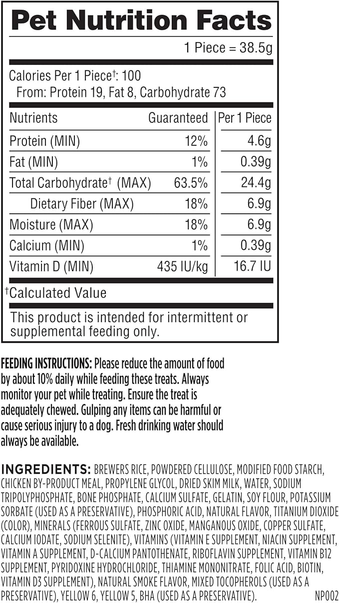 Milk-Bone Brushing Chews Original Chicken Flavor Daily Dental Dog Treats, Large, 33.7 Oz. Bag