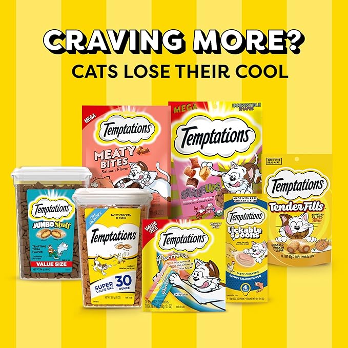 Temptations Cat Treats MixUps Backyard Cookout Flavor Crunchy, Soft Cat Treats, 30 oz. Tub