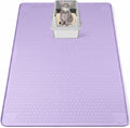 Cat Litter Mat, XXL Extra Large 50" x 35" Silicone Mat Litter Trapping Mat for Scatter Control, Soft on Kitty Paws, Easy to Clean (Purple)