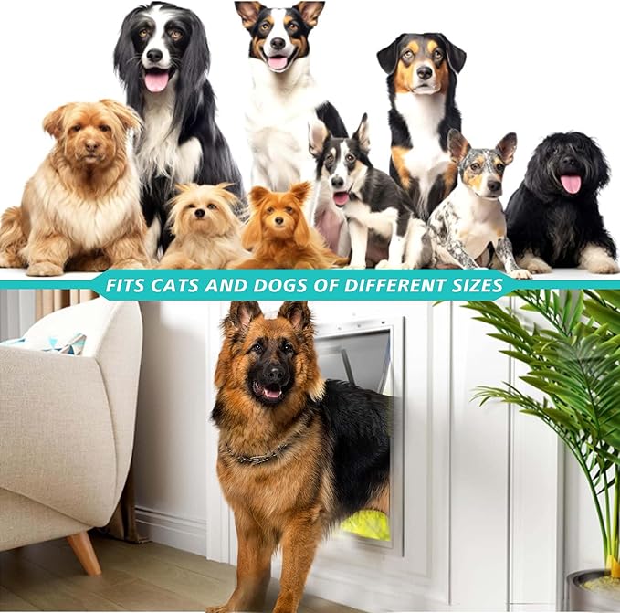 2PACK Large Dog Door Replacement Flaps with Screws - Pet Door Replacement Flap Compatible with Petsafe Freedom Doggie Doors Replacement Flaps PAC11-11039 10 1/8" X 16 7/8", Flexible, No Warped