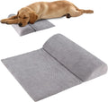 Dog Bolster Pillow with High Resilience Foam, Headrest for Medium Small Dogs, Benefit for Cervical Vertebra and Neck, Easy to Carry, Machine Washable Cover＆Easy to Clean