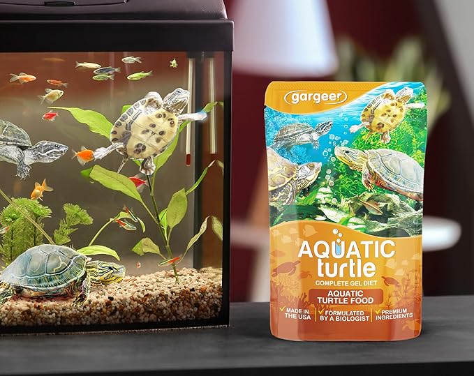 3oz Aquatic Turtle Food for Advanced Breeders Only. Complete Gel Diet for Hatchlings, Juveniles & Adults. Made in The USA Using Premium Ingredients, Growth Enhancing Fortified Gourmet Formula
