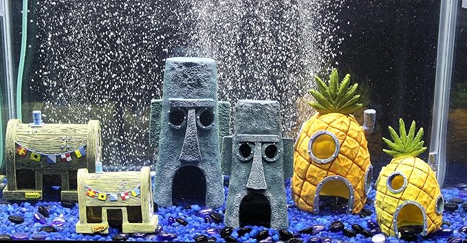 Penn-Plax Spongebob Squarepants Officially Licensed Aquarium Ornament – Spongebob’s Pineapple House – Large