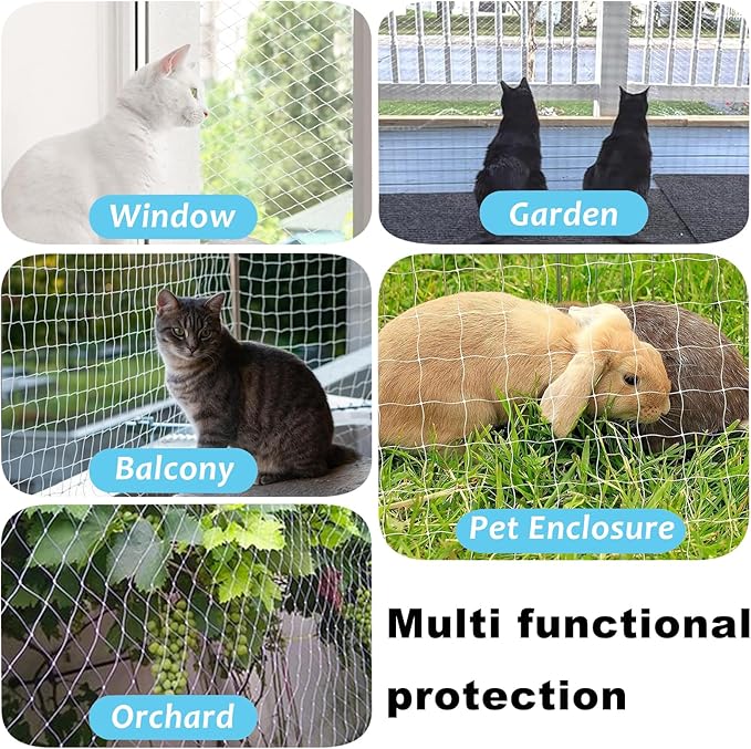 Cat Balcony Net 10x26ft Anti-Fall Fence Net Dog Fence Nets,Small Patio for Apartment Balcony Protection for Balcony Window Stairs Netting