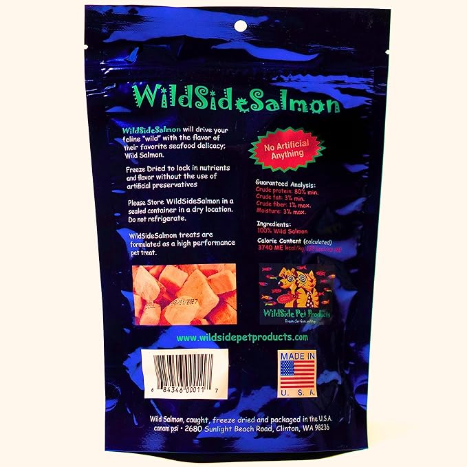 WildSide Salmon Cat Treats - 3 oz