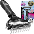 Pat Your Pet Deshedding Dog Brush For Shedding – Cat Brushes For Indoor Cats, Double-Sided Cat Brush Deshedding & Grooming Tool For Long Haired And Short Haired Dogs, Skin-Friendly