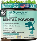 Googipet Dental Powder for Dogs Teeth Cleaning - Dog Dental Powder Breath Freshener & Plaque Remover - Tartar Remover for Dogs & Dog Breath Freshener Plaque Off W/Kelp, Parsley, Rosemary, & Mint