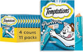 Temptations Creamy Puree Squeezable Lickable Cat Treats, Wet Cat Treats with Tuna, 0.42 oz. Tubes, 4 Count, Pack of 11 (44 Total)