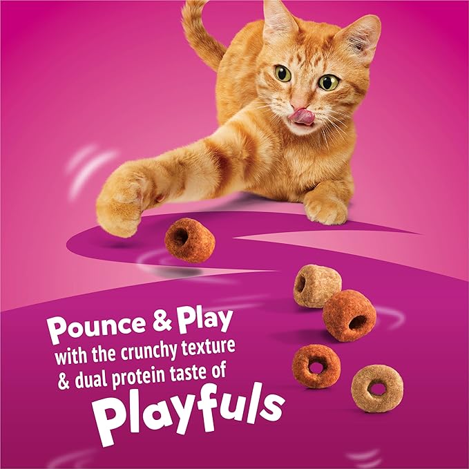 Purina Friskies Playfuls With Salmon and Shrimp Flavor Cat Treats - (Pack of 6) 6 oz. Pouches