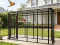 wonline 12.8FT Extra Large Bird Cage for Parakeets Outdoor Bird Aviary Parrot Cage with Perch, Walk-in Heavy Duty Birdcage for Macaws Canaries Parrots Budgie Lovebirds, Black