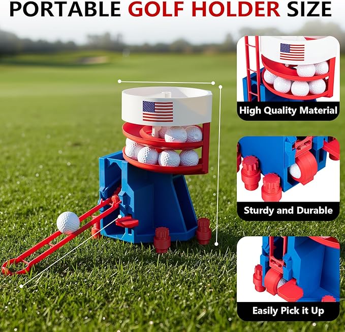 Golf Ball Dispenser, Golf Ball Launcher Pro, Automatic Golf Ball Dispenser & Launcher Pro, High-Capacity Hands-Free Practice Machine