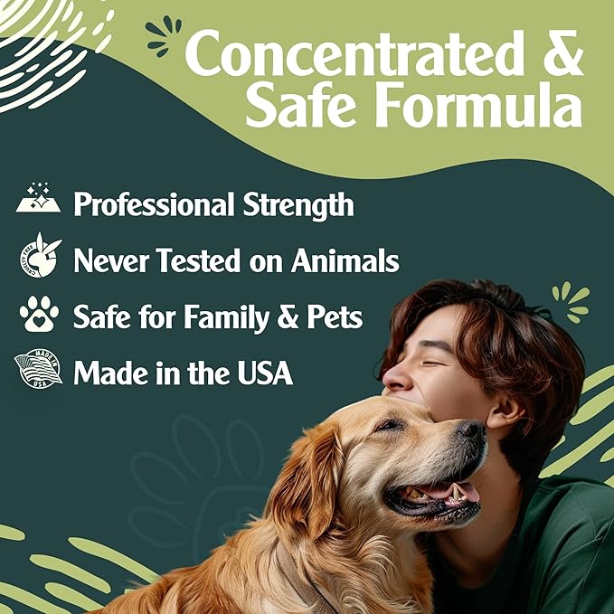 Urine Destroyer Enzyme Cleaner Spray | Cat & Dog Urine Stain and Odor Eliminator | Enzymatic Carpet Cleaner for Pets | Cat Pee Enzyme Cleaner (32oz Pack of 2)